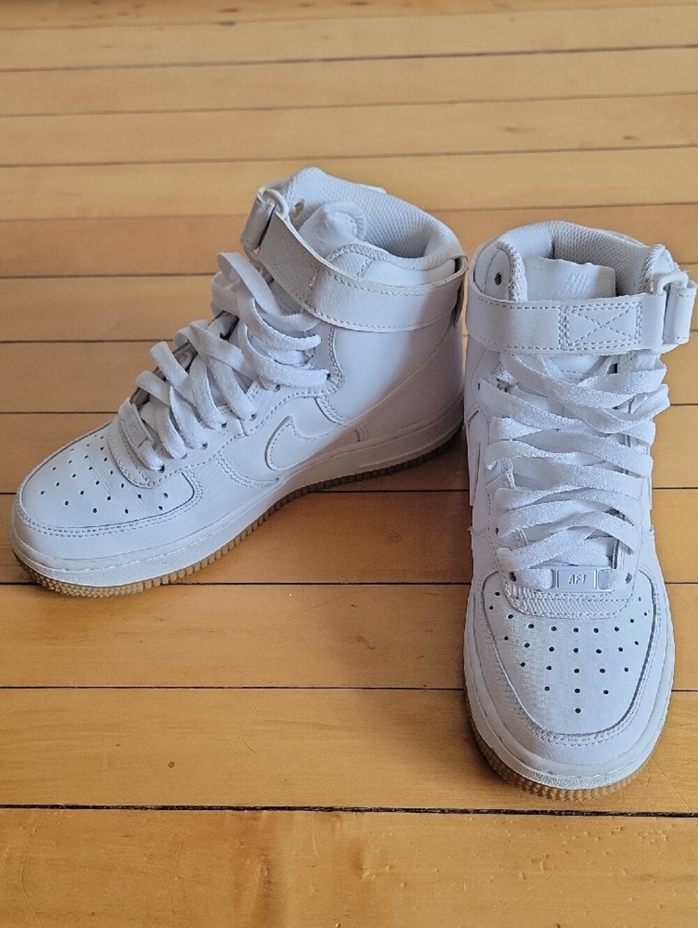 Nike Airforce 1 High Top "White Gum" Sneakers - Big Kids - Picture 4 of 7